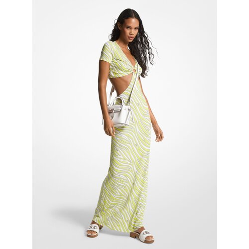 Michael_kors Dress - ZEBRA O-RING MAXI DRESS green Slike