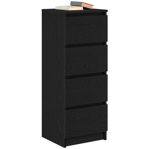  Komoda crni hrast 37,5x35x99 cm izrađeno drvo Slike