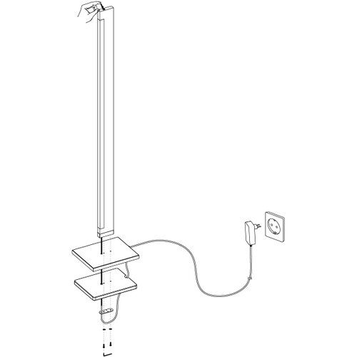 Eglo camacho stojeća1, led, 22w, drvo/crna na dodir, Slike