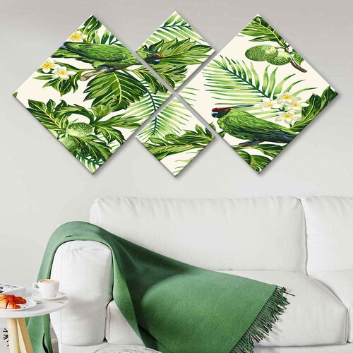 Wallity slika 4MDF351593747, 60x115 cm, 4 dela Cene