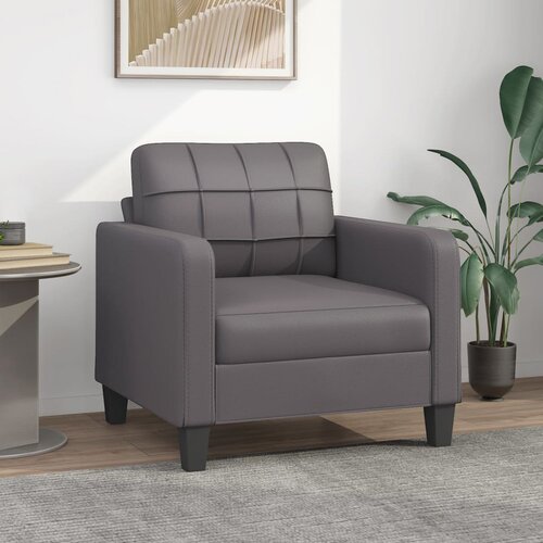 vidaXL Fotelja siva 60 cm od umjetne kože Cijene