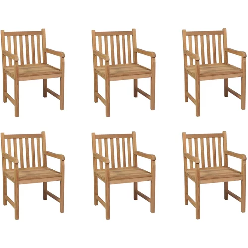  Vanjske stolice 6 kom od masivne tikovine
