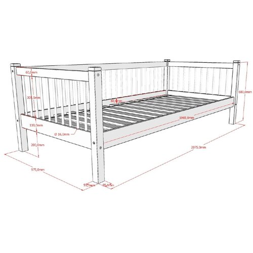 Vipack Otro&amp;scaron;ka postelja iz masivnega hrasta 90x200 cm v naravni barvi Forrest &amp;ndash; Slike