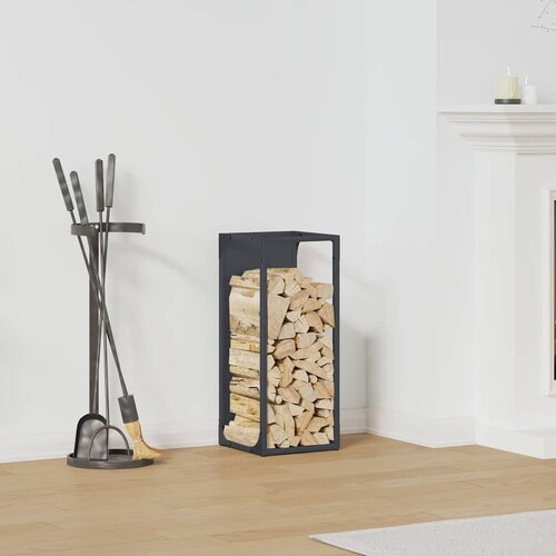 vidaXL stojalo za drva antracit 25x25x60 cm hladno valjano jeklo Cene