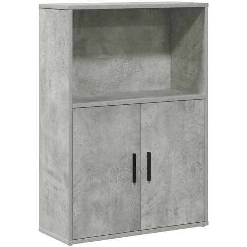 Maison Chic Knjižna omara - Knjižni regal betonsko siva 60x24x85 cm inženirski les, (21724551) Slike