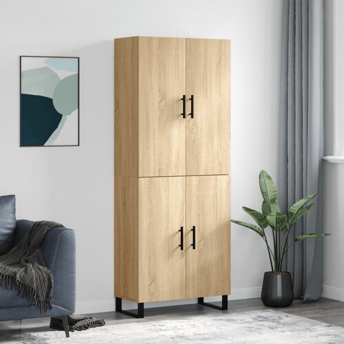 VidaXL Visoka komoda hrasta sonome 69 5x34x180cm od konstruiranog drva Slike