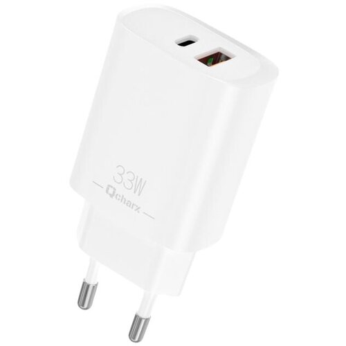 BZ Polnilnik Qcharx Eros 3A 33 W, 2 vhoda tipa C + 1 vhod USB, bela, (21580855) Slike