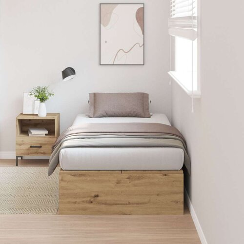 Postelja z dodatnim prostorom za shranjevanje Artisan Oak 90x200 cm Slike