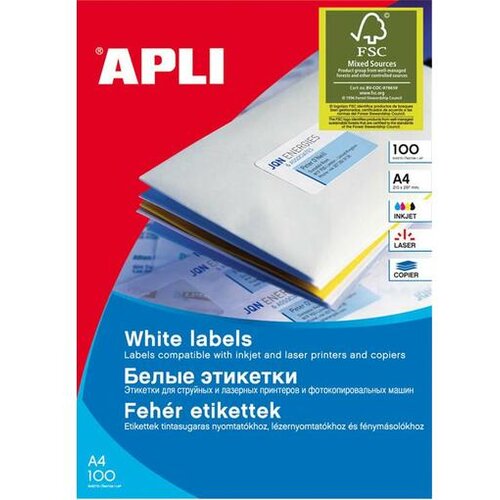 Apli bele nalepke AP003132 70 x 25,4 mm, 33/stran 100 listov Cene