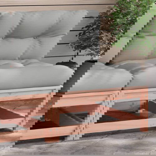 VidaXL Vrtna sofa bez naslona za ruke s jastucima od masivne duglazije Slike