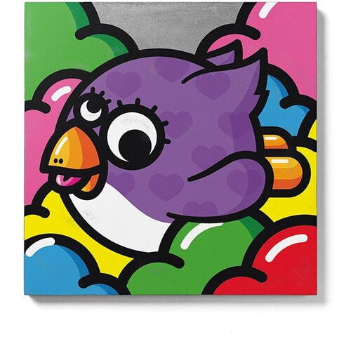 Lyon Béton Betonska stenska poslikava Volante Violette, 50 x 50 cm Cene