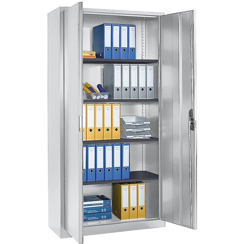 C+P Jeklena omara s krilnimi vrati, VxŠxG 1950 x 1000 x 420 mm, svetlo siva Cene