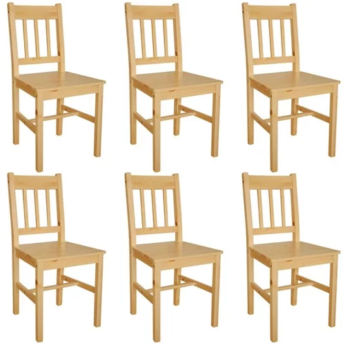  Jedilni stoli 6 kosov iz borovine