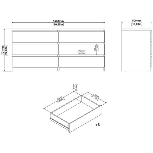 Tvilum Komoda v hrastovem dekorju v naravni barvi 154x70x50 cm Naia &amp;ndash; Slike