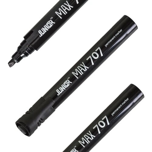 Max 707, marker permanent, kosi vrh, crna ( 140001 ) Cene