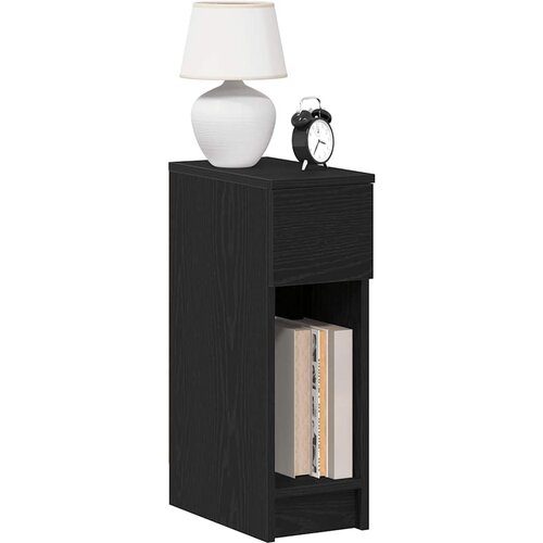 vidaXL Noćni ormarić s ladicom crni hrast 20x36x60 cm Cijene