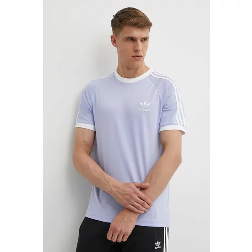 Adidas Pamučna majica za muškarce, boja: ljubičasta, s aplikacijom, IS0614