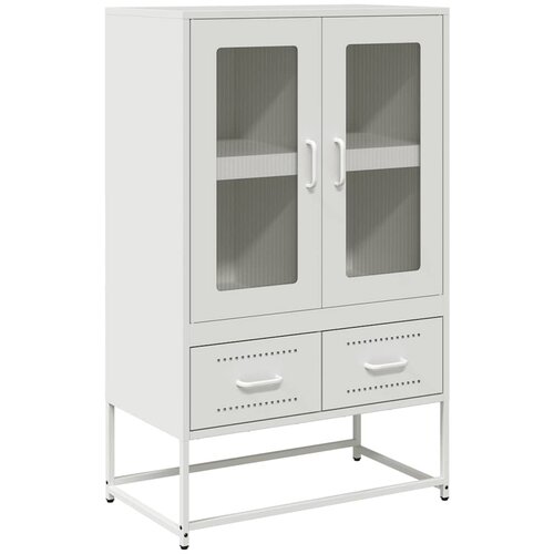 Maison Chic Visoka omara - Komoda - Predalnik bela 68x39x111,5 cm jeklo, (21717529) Slike