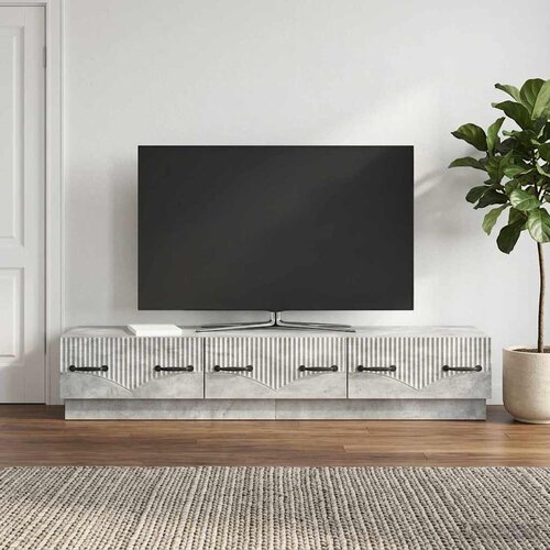 TV ormar Betonska siva 147 x 34,5 x 27 cm Konstruirano drvo Cijene
