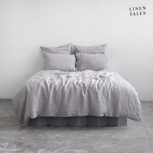 Linen Tales Svetlo siva lanena posteljnina 135x200 cm – Linen Tales Cene