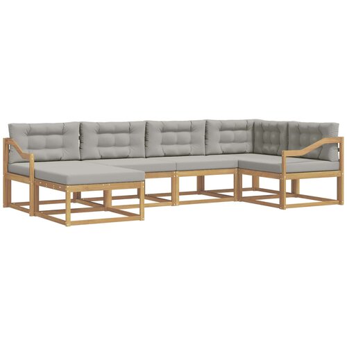vidaXL Zunanja garnitura za sedenje 5 pcs Bela in svetlo siva, (5000279504) Cene