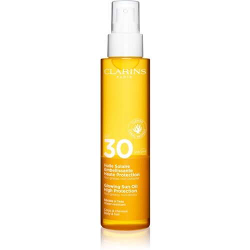 Clarins Sun Care Glowing Oil suho olje za lase in telo SPF 30 150 ml Cene