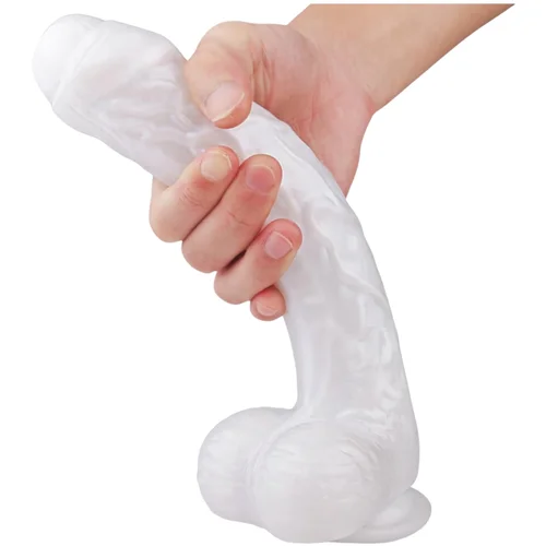 Sex HD Martin - realističan dildo s vakuumom, testisi (bijeli)