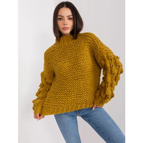 Fashion Hunters Olive oversize sweater with thick knitwear