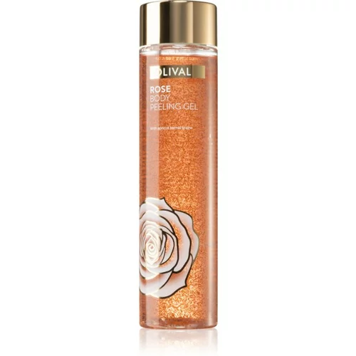OLIVAL Rose čistilni piling gel z vonjem vrtnic 200 ml