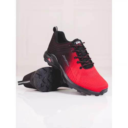 DK Men's sports shoes black and red