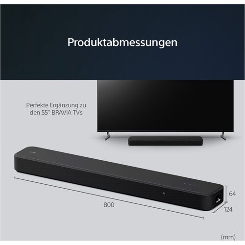 Sony HTS2000.CEL Soundbar crna Bluetooth&amp;reg;, Dolby Atmos&amp;reg;, USB, zidna montaža, WLAN Slike