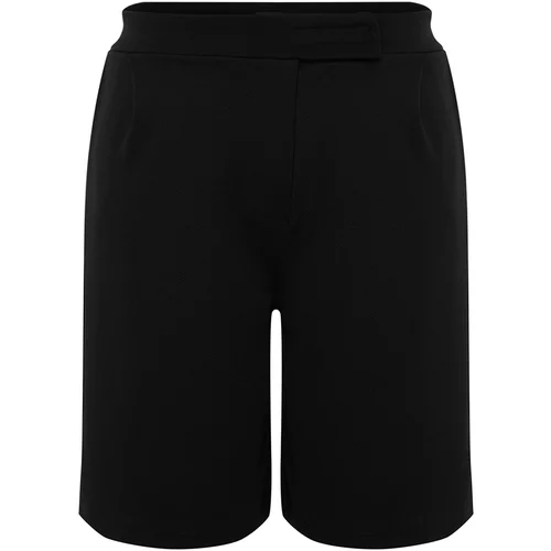 Trendyol Curve Black Pleat Detailed Shorts & Bermuda