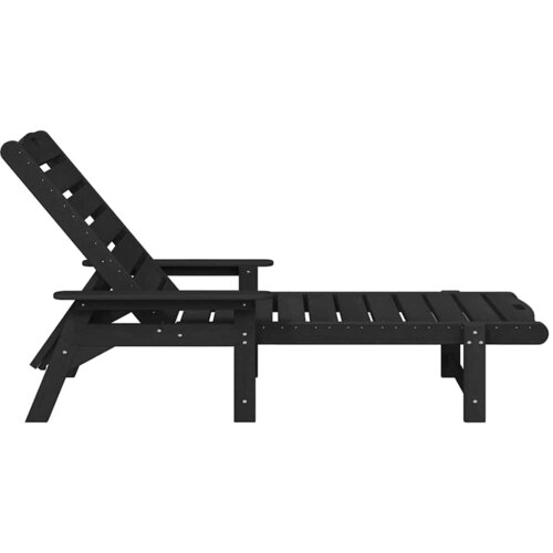  Ležaljka Crna 195,5 x 53 x 98,5 cm HDPE Slike