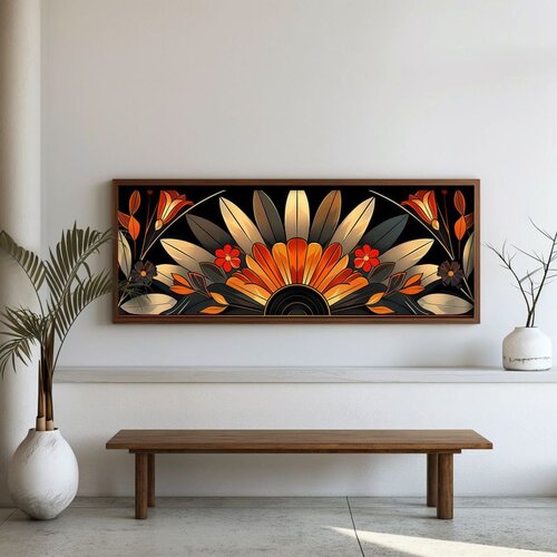 WALLXPERT FAH036-120 Multicolor Decorative Framed MDF Painting Cene
