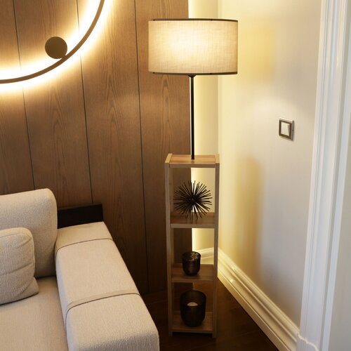 AYD-3150 mink wooden floor lamp Slike
