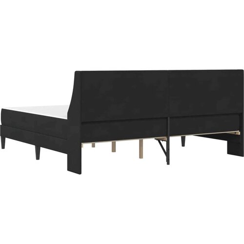  Okvir kreveta s madracem Zidne s uzglavljem 2 pcs Crna Bar&amp;scaron;un - Crna 200 x 200 cm Slike