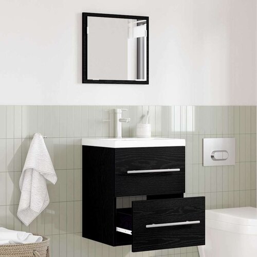  Set namje&scaron;taja za kupaonicu s ladicama Crna 41 x 38,5 x 48 cm Cijene
