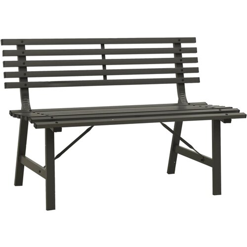 vidaXL Vrtna klop 110 cm jeklo črne barve, (20658338) Cene