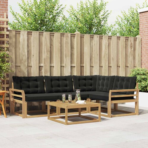  Set vanjskih sofa 5 kom. Bijela i crna Cene