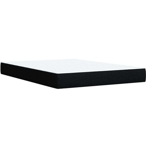 vidaXL Box spring postelja z vzmetnico črna 160x200 cm blago Cene