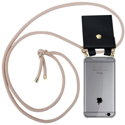 Cadorabo združljivo z Apple v Pearly Rosegold - silikonski za&scaron;čitni pokrov z zlatimi obroči, kabelskim pasom in snemljivim ohi&scaron;jem, (20573147) Cene