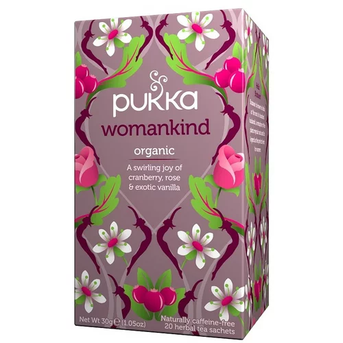 Pukka Sadni čaj za ravnovesje, Womankind (20 čajnih vrečk)
