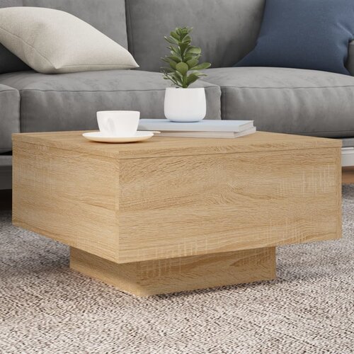 vidaXL Klubska mizica sonoma hrast 55x55x31 cm inženirski les Cene