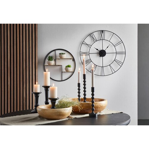 Ambia Home STENSKA URA črna 60 cm Slike