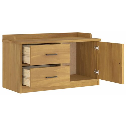  Klupa za predsoblje SANDNES 87x40x50 cm od masivne borovine Slike