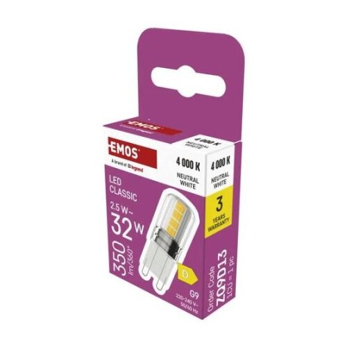 Emos zq9d13 Led sijalica classic jc 2,5w(32w) 350lm g9 nw ( 3766 ) Cene