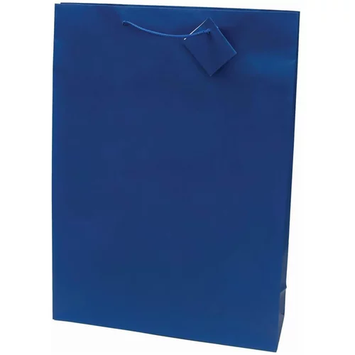  darilna vrečka, plastificirana, jumbo, mat modra