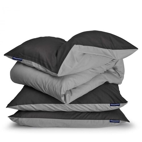 sleepwise Soft Wonder-Edition, posteljnina, 155 x 200 cm, temnosiva/svetlosiva Cene