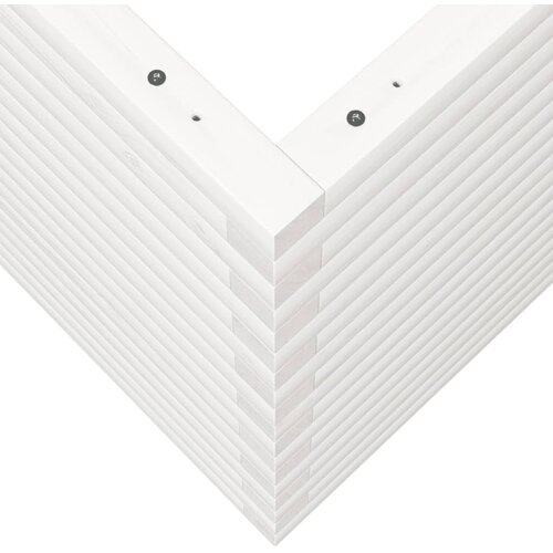  Vrtna sadilica bijela 60x60x68,5 cm od masivne borovine Slike