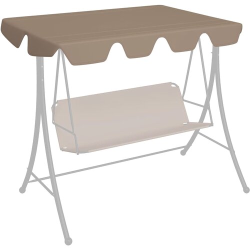 vidaXL Zamjenski krov za vrtnu ljuljačku smeđe-sivi 150/130x70/105 cm Cene